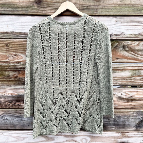 Skye’s the Limit Open Cardigan Sage Green S - Picture 4 of 4